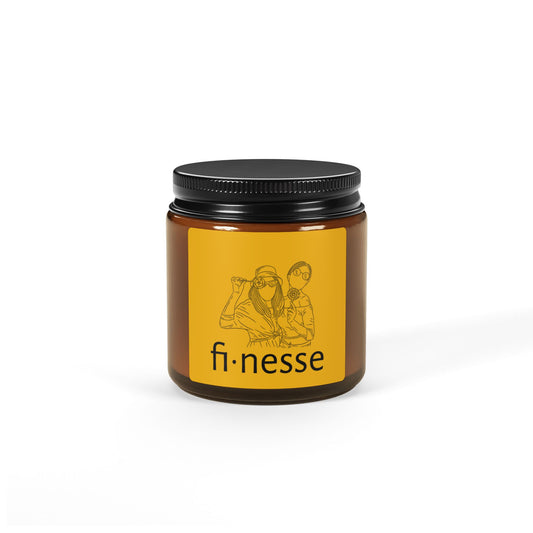 Scented Soy Candle (Multi-Size, Amber Jar) - finesse