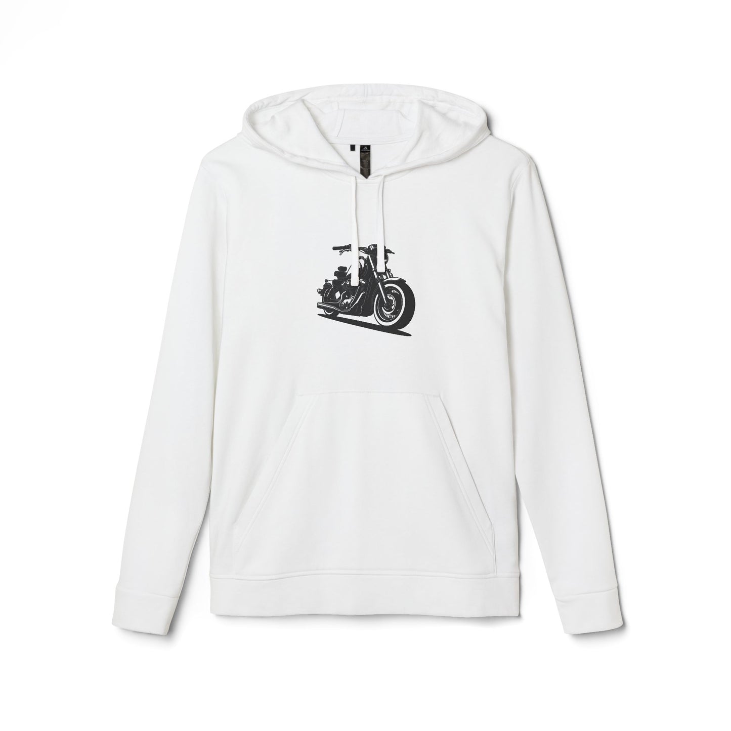 adidas Unisex Fleece Hoodie - Bike - White/Grey