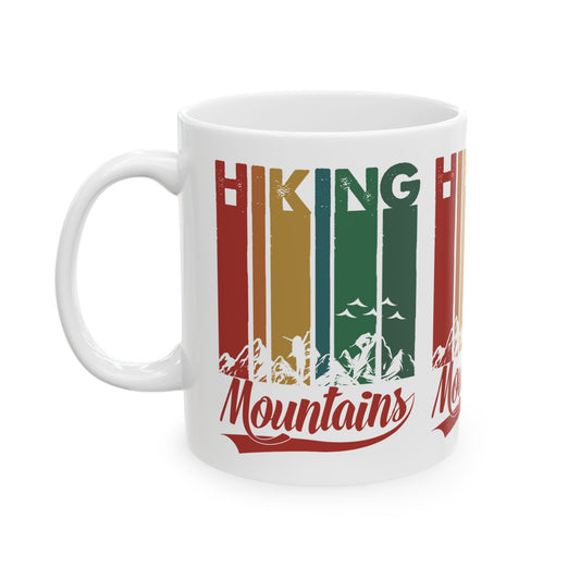 Ceramic Mug, (11oz) - Hiking