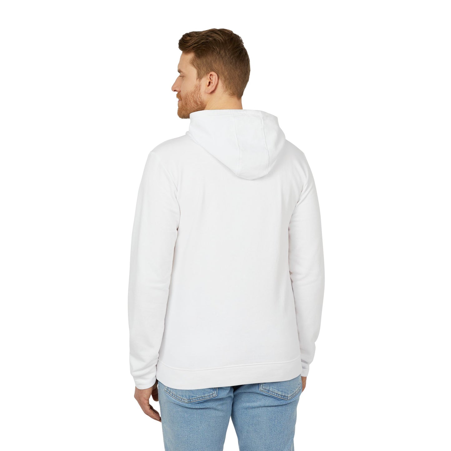 adidas Unisex Fleece Hoodie - Bike - White/Grey