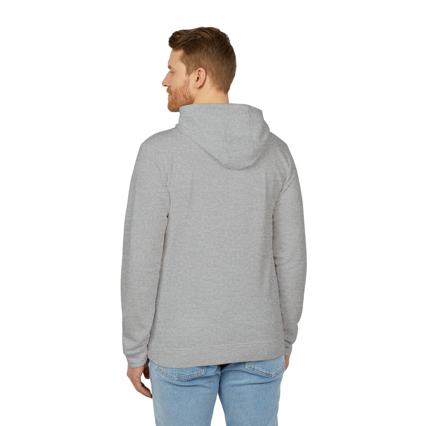 adidas Unisex Fleece Hoodie - Bike - White/Grey